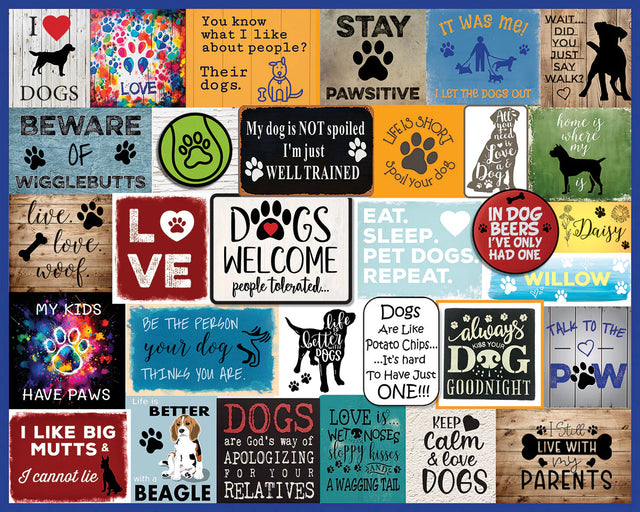 I Love Dogs - 300 Piece Jigsaw Puzzle White Mountain | Elderwoods