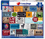I Love Dogs - 300 Piece Jigsaw Puzzle White Mountain completed puzzle image