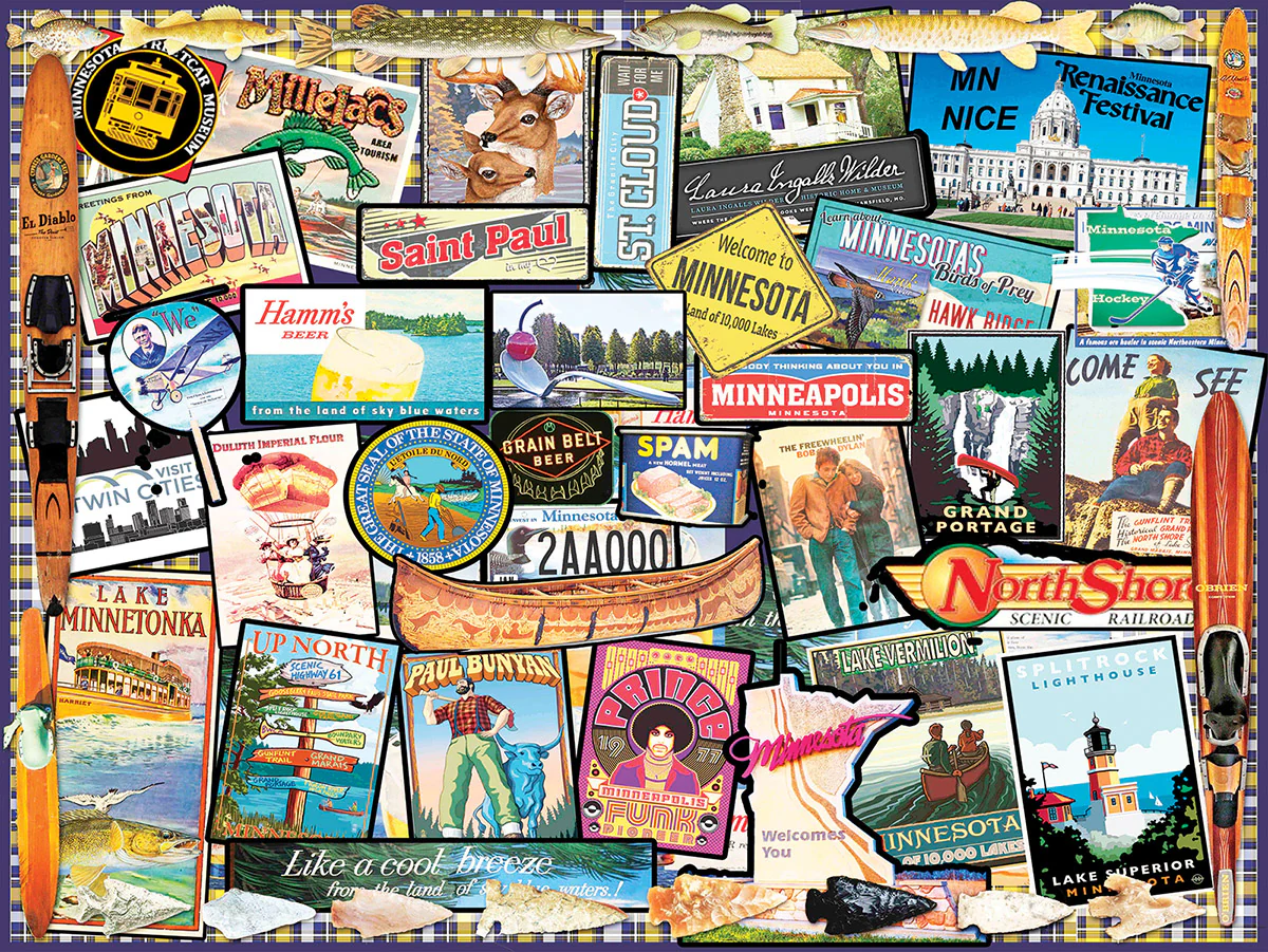 I Love Minnesota - 1000 Piece Jigsaw Puzzle White Mountain