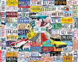 License Plates - 1000 Piece Jigsaw Puzzle White Mountain
