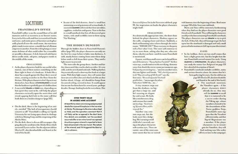 Vaesen Nordic Horror RPG: Lost Mountain Saga