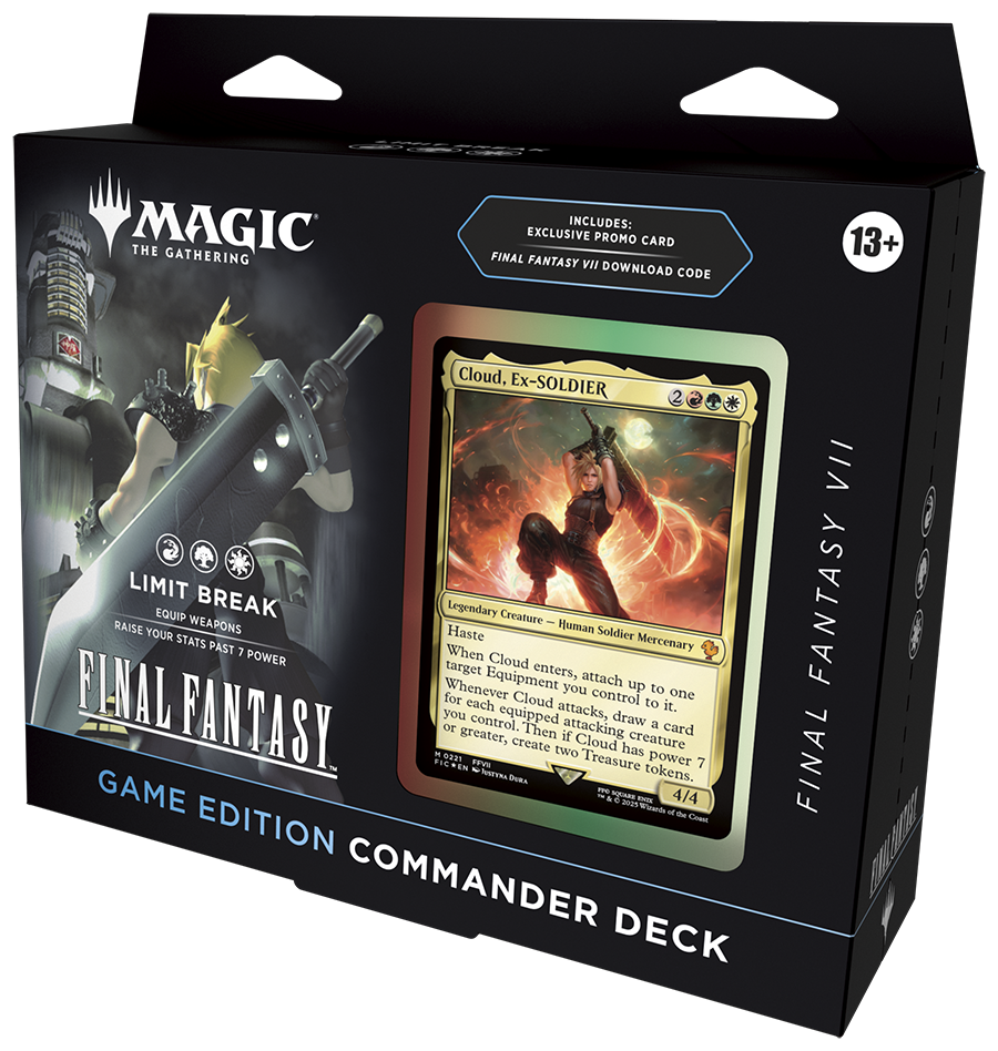 Magic: The Gathering - Final Fantasy Holiday FFVII Video Game Commander Deck Limit Break card examples