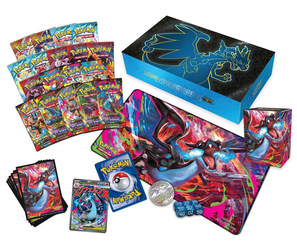  Pokemon TCG: Mega Charizard X ex Ultra Premium Collection exclusive promo cards and oversized card