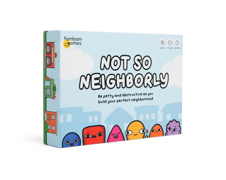 Not So Neighborly board game gameplay cards detail