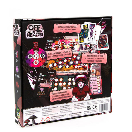Off With Their Heads! board game box back cover