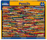 Pencil Collage - 1000 Piece Jigsaw Puzzle White Mountain