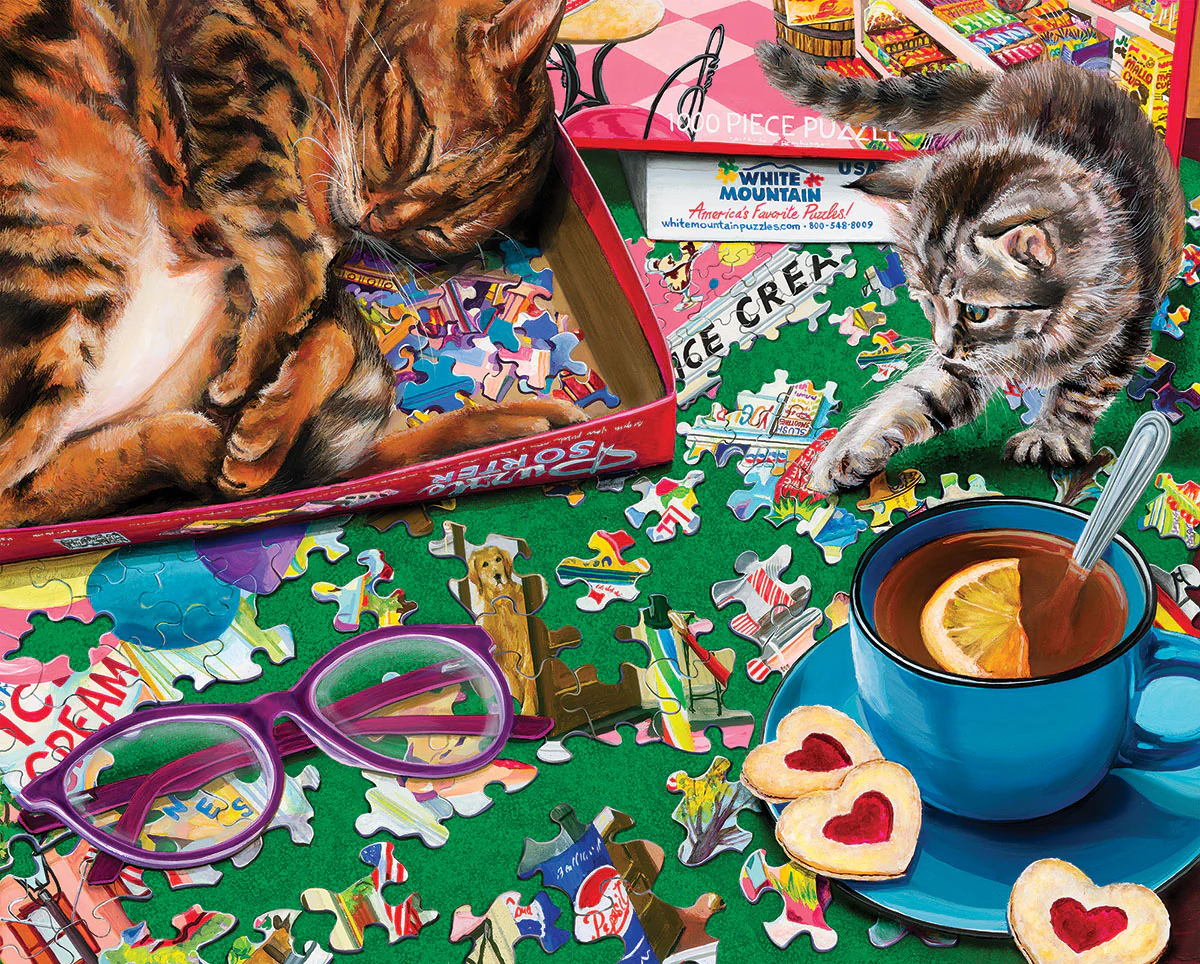 Puzzle Cats - 1000 Piece Jigsaw Puzzle White Mountain