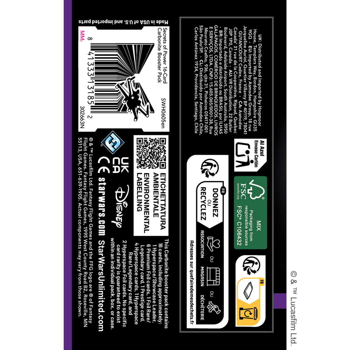 Star Wars Unlimited collectible card showcase