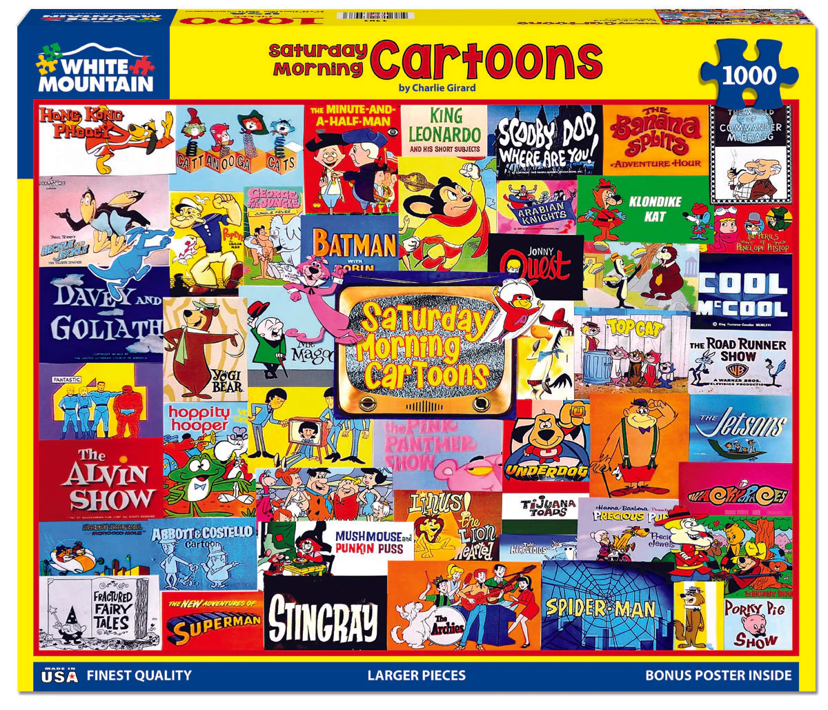 Saturday Morning Cartoons - 1000 Piece Jigsaw Puzzles White Mountain