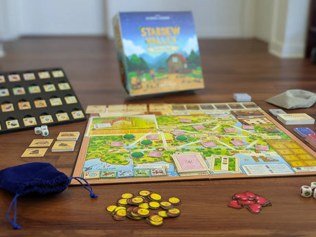 Stardew Valley Boardgame setup showing game board and components
