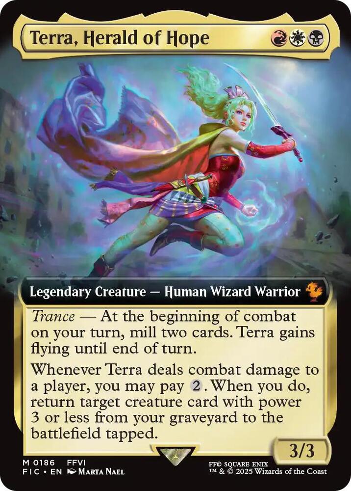 Terra, Herald of Hope Borderless - MTG Final Fantasy 186 NM