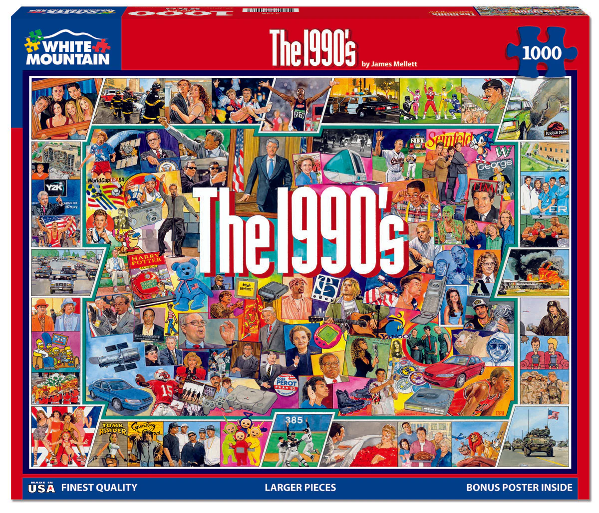 The Nineties - 1000 Piece Jigsaw Puzzle White Mountain