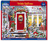 Winter Welcome - 500 Piece Jigsaw Puzzle White Mountain completed puzzle image