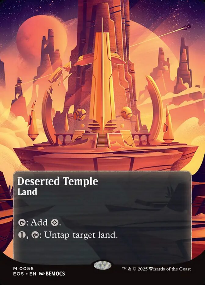 Deserted Temple Borderless - MTG Edge of Eternities: Stellar Sights 56 NM