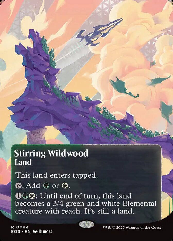 Stirring Wildwood Borderless - MTG Edge of Eternities: Stellar Sights 84 NM