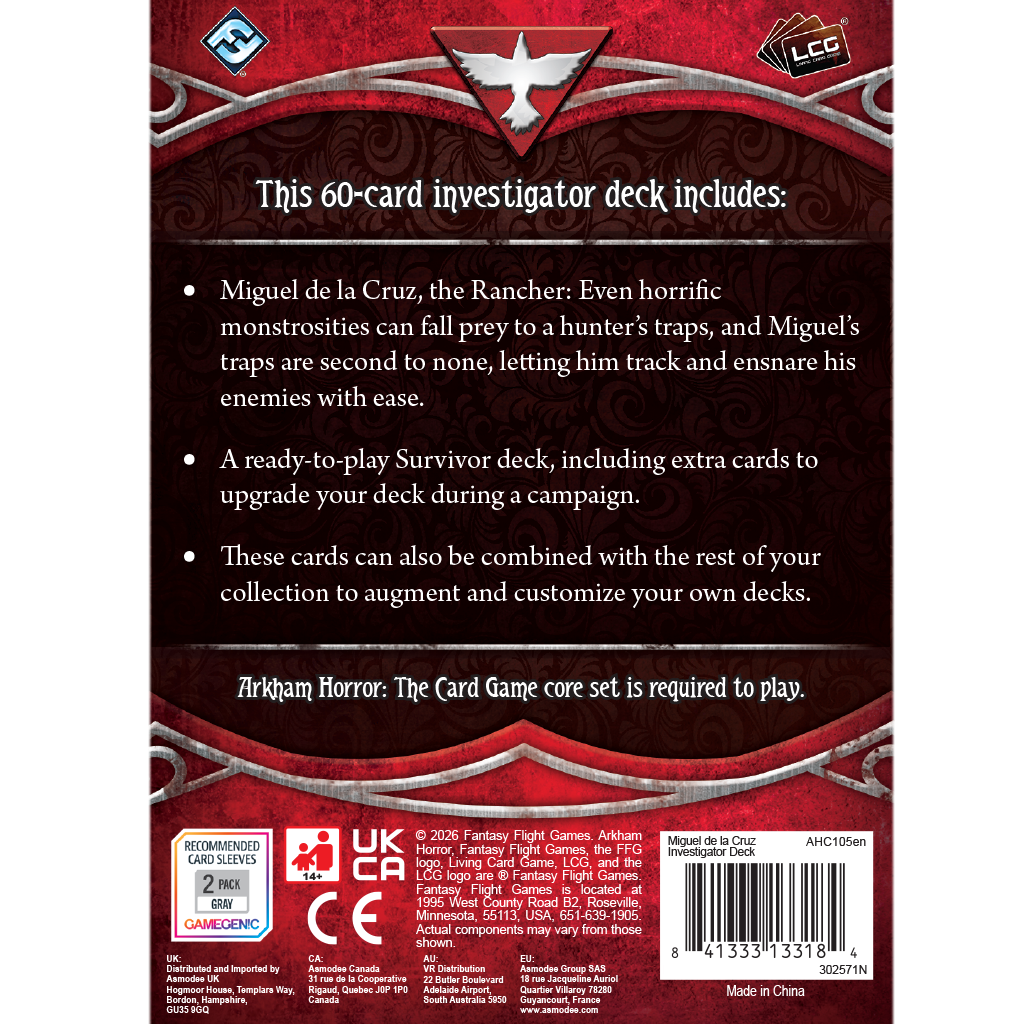Arkham Horror: TCG - Miguel de la Cruz Investigator Deck