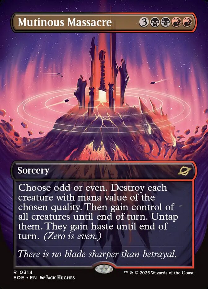 Mutinous Massacre Borderless - MTG Edge of Eternities 314 NM