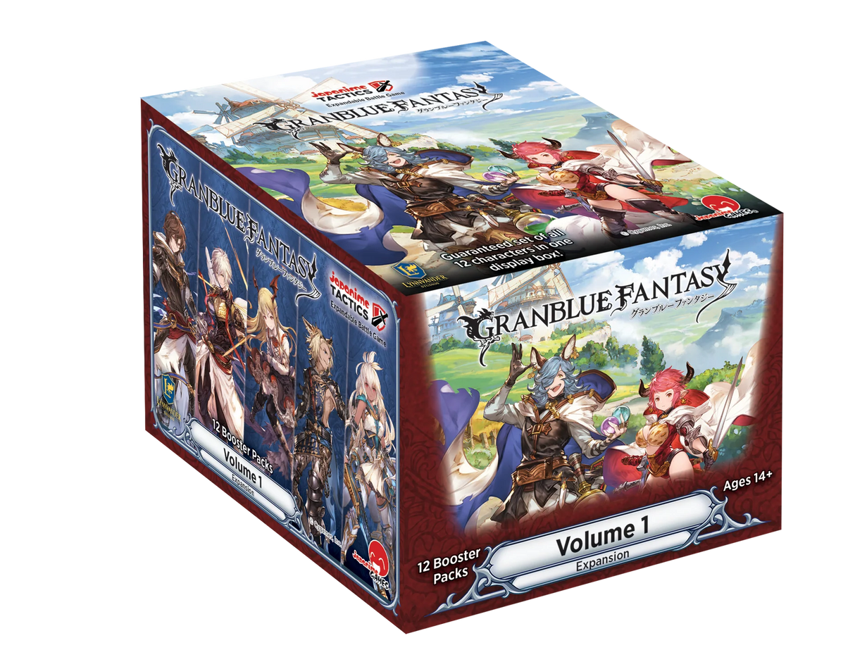 Japanime Tactics: Granblue Fantasy Volume 1 Expansion Box back showing contents and details