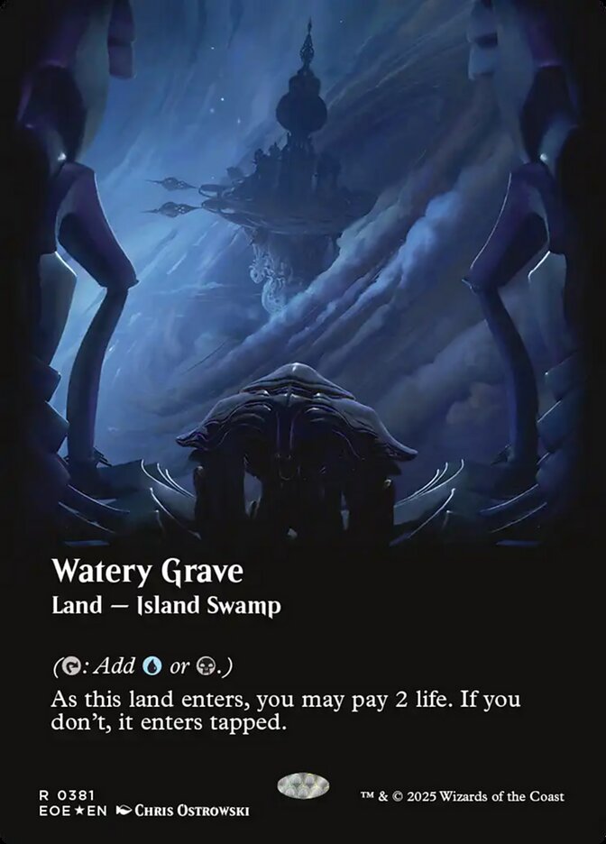 Watery Grave Borderless Galaxy Foil - MTG Edge of Eternities 381 NM