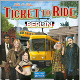 Ticket to Ride Berlin board game box cover with Berlin cityscape
