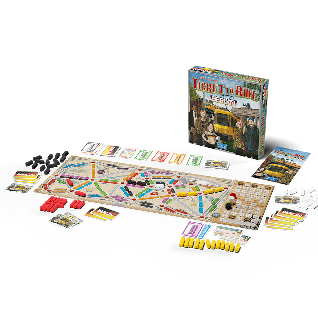 Ticket to Ride Berlin board game game board showing Berlin transit map
