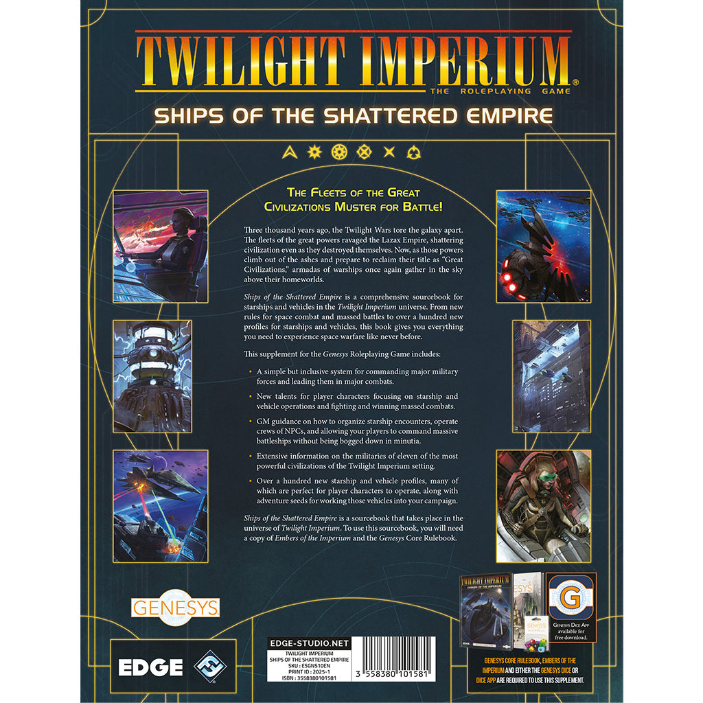 Genesys - Twilight Imperium RPG - Ships of the Shattered Empire game content