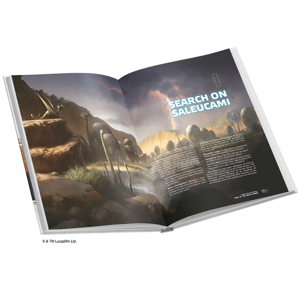  Star Wars - Edge of the Empire: Mask of the Pirate Queen RPG featuring character tokens and game components