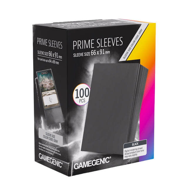Prime Sleeves Black Standard Card Game 66x91 | Elderwoods