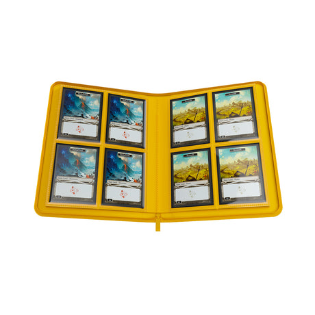  Zip-Up Album 8-Pocket Yellow card storage pages