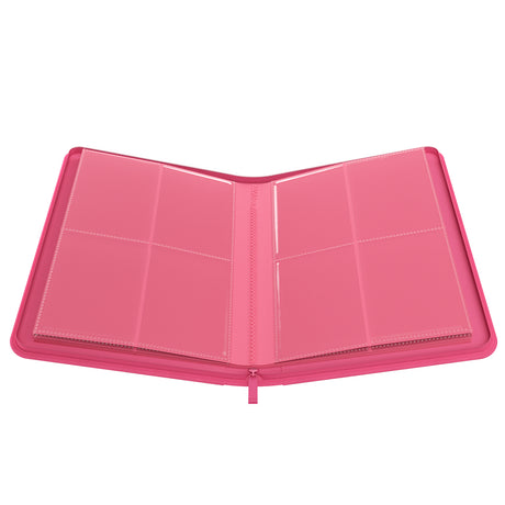 Zip-Up Album 8-Pocket Pink card storage pages