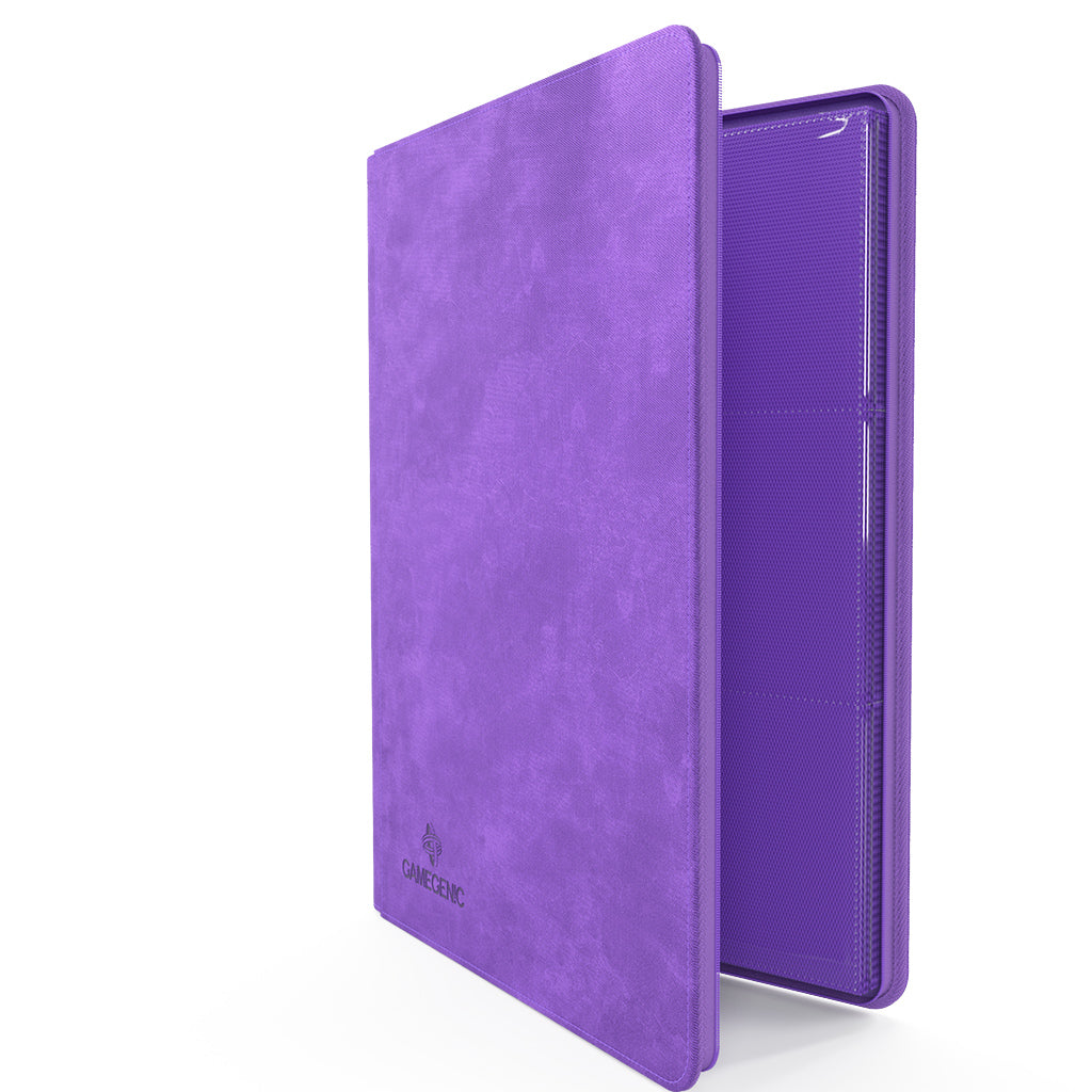 Zip-Up Album 18-Pocket Purple card storage pages