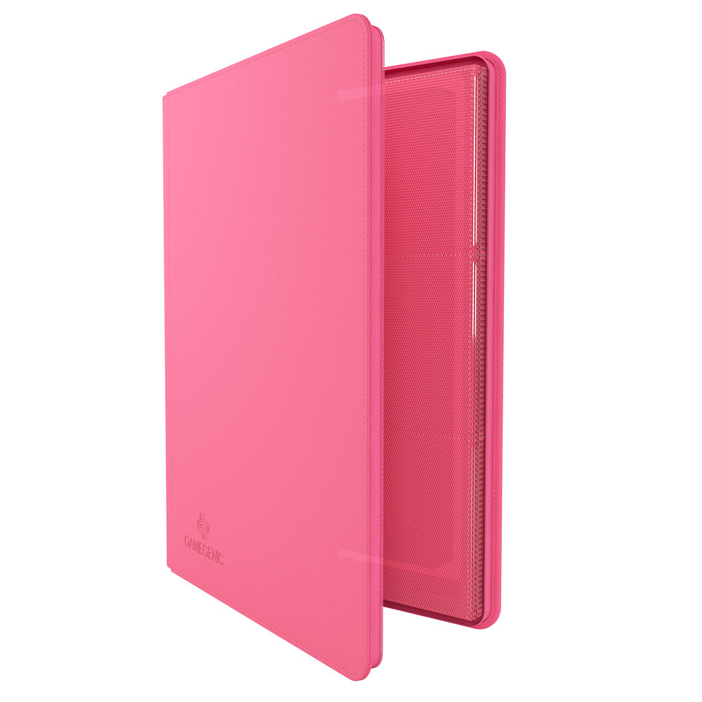 Zip-Up Album 18-Pocket Pink card storage pages