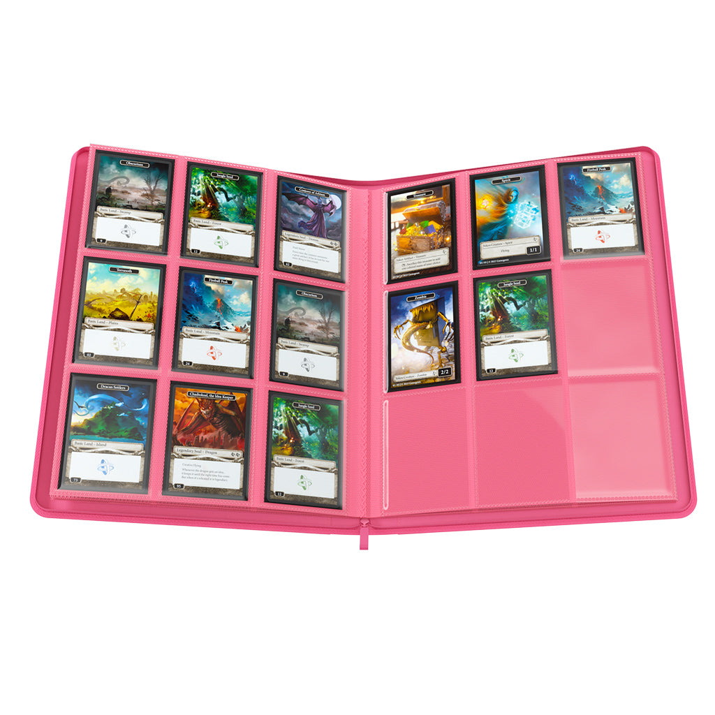 Zip-Up Album 18-Pocket Pink interior pocket layout