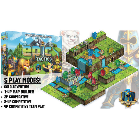 Tiny Epic Tactics Retail Base Game board game box cover with fantasy battle artwork