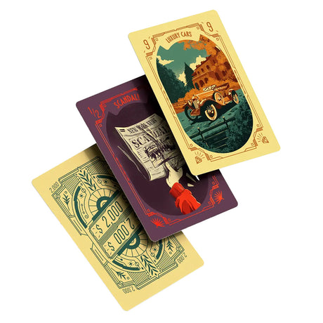 High Society board game player aids and components detail