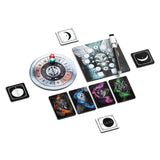 Lunar board game components including game board, cards, and player pieces
