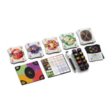 Mori board game gameplay setup showing woodland artwork and pieces