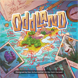 Oddland board game box cover with whimsical fantasy artwork