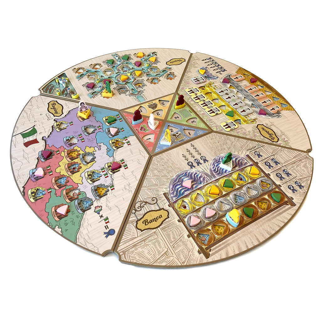 Formaggio board game box and contents