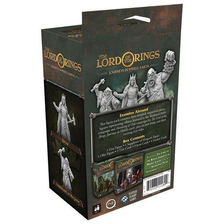 Lord of the Rings Journeys in Middle-Earth: Dwellers in Darkness board game expansion components and cards