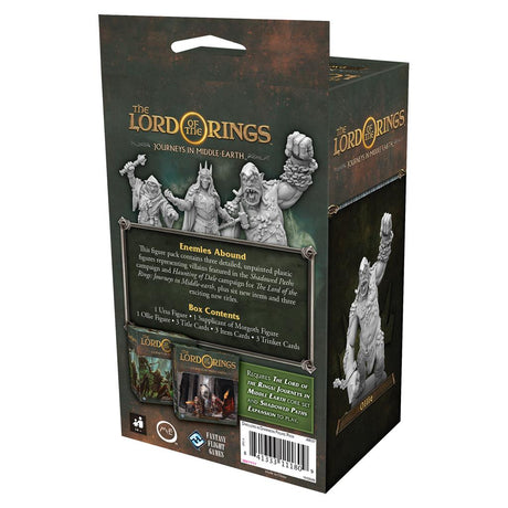 Lord of the Rings Journeys in Middle-Earth: Dwellers in Darkness board game miniatures and enemy figures