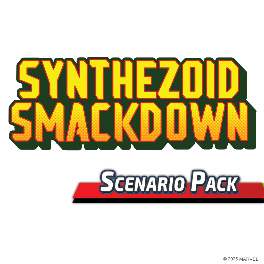 Marvel Champions: The Card Game - Synthezoid Smackdown Scenario Pack board game showing additional scenario components