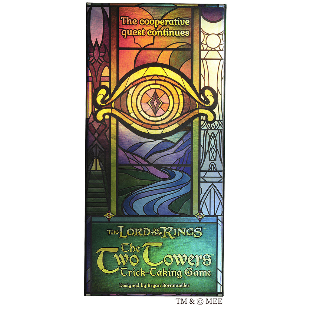 The Two Towers: Trick Taking Game box back with game details