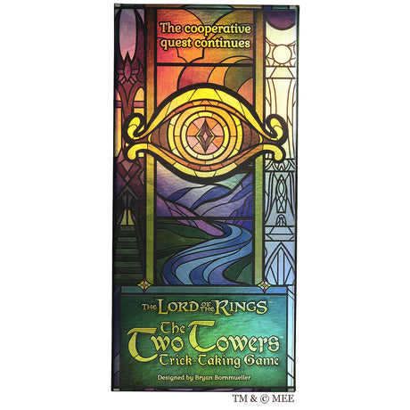 The Two Towers: Trick Taking Game box back with game details