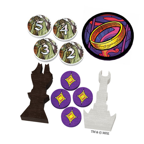  The Two Towers: Trick Taking Game box contents and components