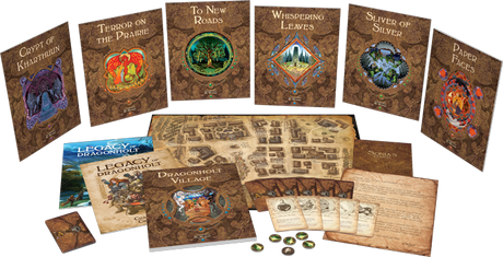 Legacy of Dragonholt adventure book spread and story pages