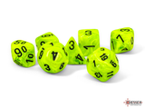 Chessex - Mega-Hedral Vortex Bright Green/Black 7-Die Set