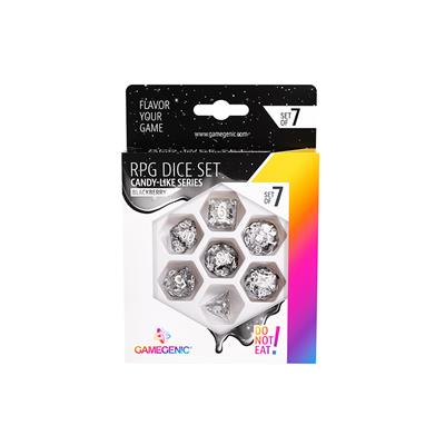 RPG Dice Set Candy-Like - Blackberry Set of 7