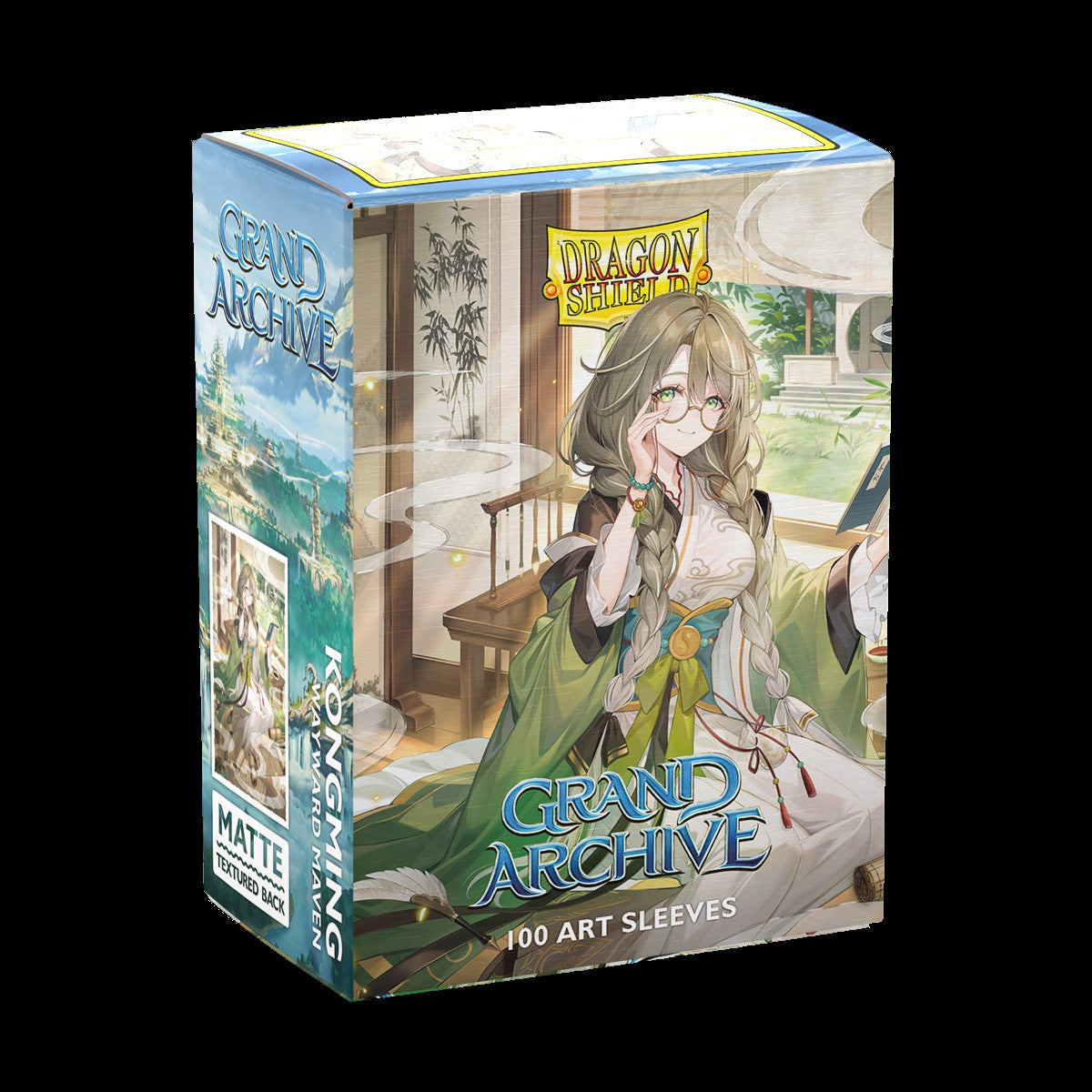 Grand Archive - Kongming, Wayward Maven Dragon Shield Sleeves: Standard Matte Art 100CT
