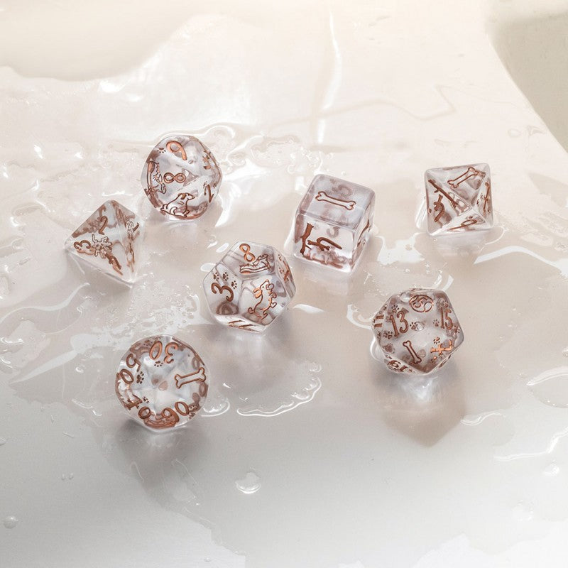 Dogs Dice Set Bubbles by Q-Workshop